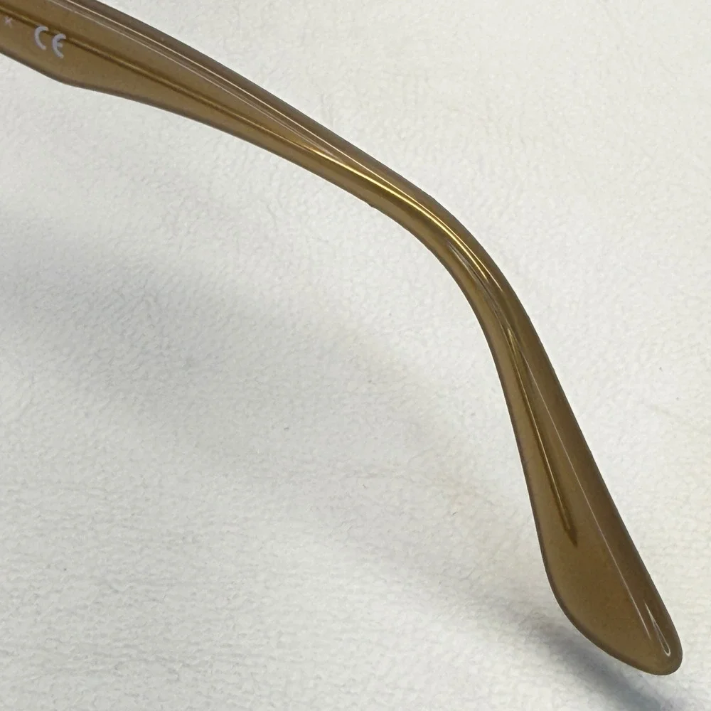 Ray-Ban RB4342 6166/13 Transparent Tan Brown Gradient Square Sunglasses Italy